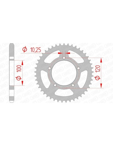 AFAM Steel Standard Rear Sprocket 35800 - 525