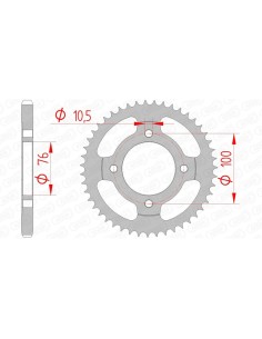 Rear sprocket AFAM Steel...