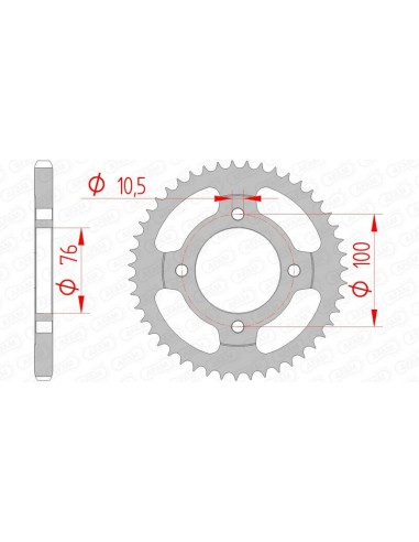 Pinion standard din oțel AFAM 14208 - 428