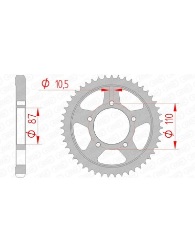 Pinion standard din oțel AFAM 14601 - 530