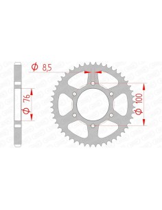 Rear sprocket AFAM Steel...