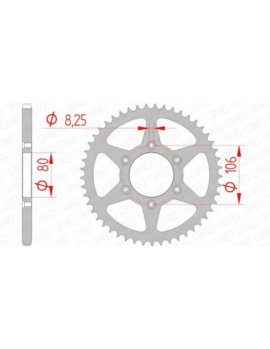 Pinion standard din oțel AFAM 35204 - 520