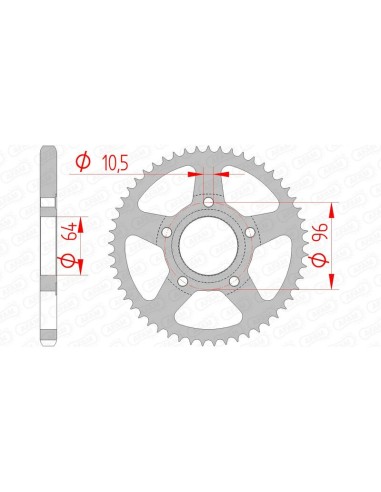 Pinion standard din oțel AFAM 10203 - 428