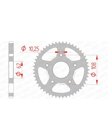 Pinion standard din oțel AFAM 47201 - 428