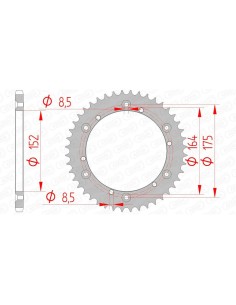 Rear sprocket AFAM Steel...