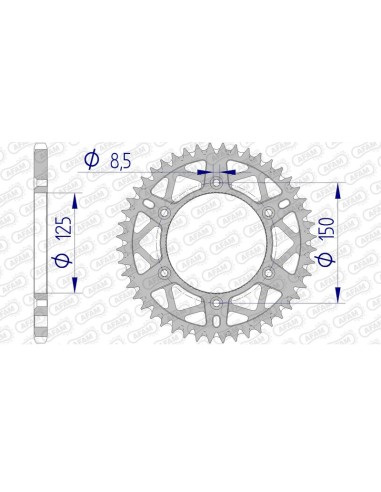 AFAM Aluminium Ultra-Light Self-Cleaning Rear Sprocket 72304 - 520