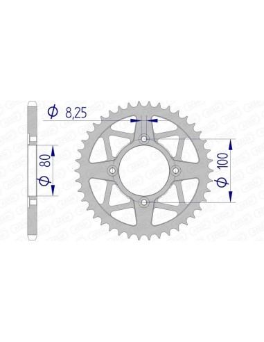 Pinion din aluminiu AFAM 93320 - 520