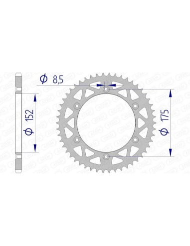 Pinion din aluminiu AFAM 13508 - 520