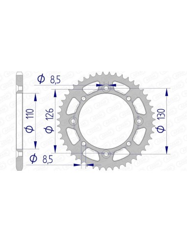 Pinion din aluminiu AFAM 17107420