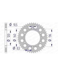 Rear sprocket AFAM...