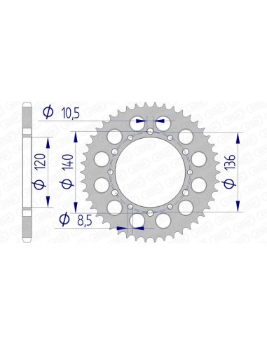 Pinion din aluminiu AFAM 17404520
