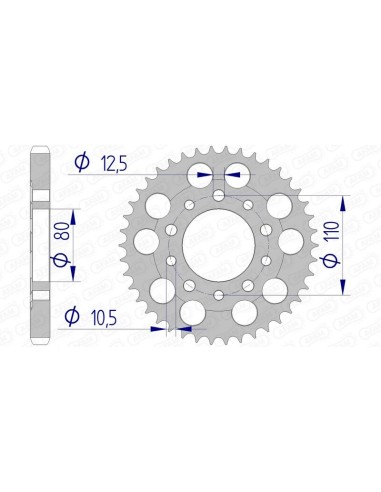 AFAM Aluminium Ultra-Light Rear Sprocket 11605 - 530