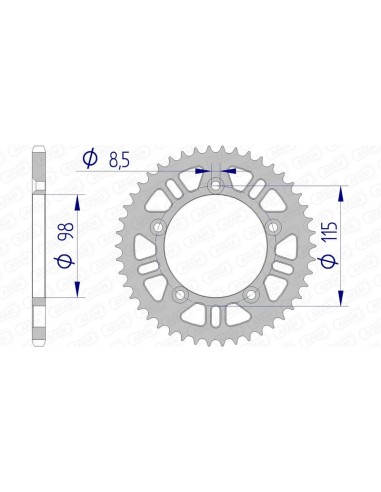 AFAM Aluminium Rear Sprocket 72101 - 420