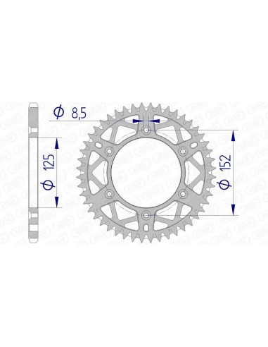 AFAM Aluminium Ultra-Light Self-Cleaning Rear Sprocket 39300 - 520