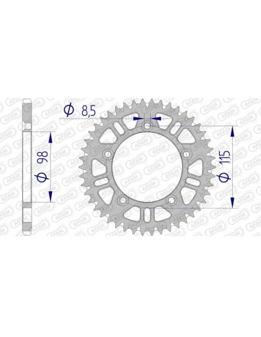 Pinion din aluminiu ultra-ușoară cu autocurățare AFAM 72101 - 420