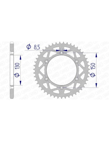 Pinion din aluminiu AFAM 13323 - 520