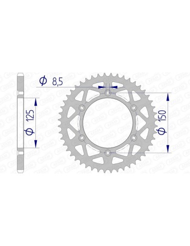 Pinion din aluminiu AFAM 72304 - 520