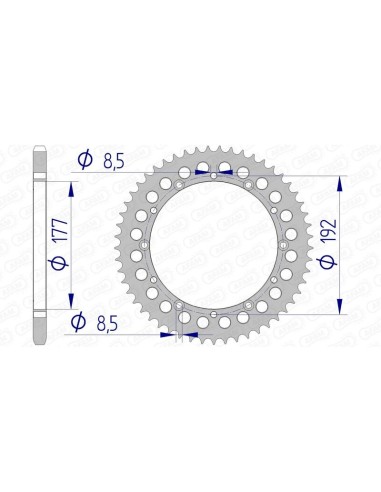 AFAM Aluminium Rear Sprocket 63300 - 520