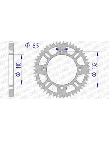 AFAM Aluminium Ultra-Light Self-Cleaning Rear Sprocket 72102 - 428