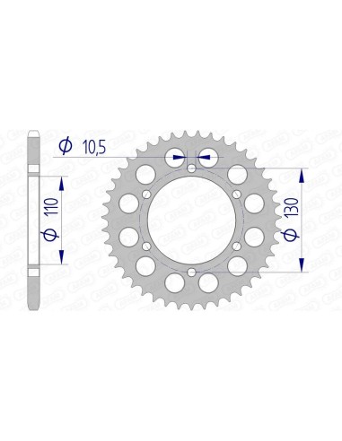 Pinion din aluminiu AFAM 17500520