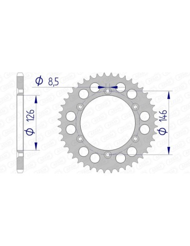 AFAM Aluminium Rear Sprocket 15203 - 520 AFAM Aluminium Rear Sprocket 15203 - 520