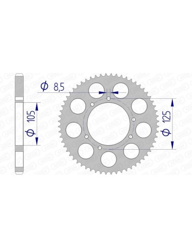 Pinion din aluminiu AFAM 48200 - 428