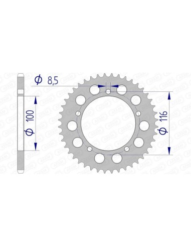 AFAM Aluminium Rear Sprocket 17100420