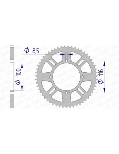 Pinion din aluminiu AFAM 17104420