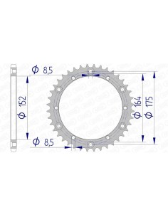 Rear sprocket AFAM...