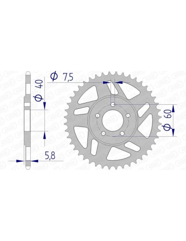 AFAM Aluminium Rear Sprocket 72103 - 415