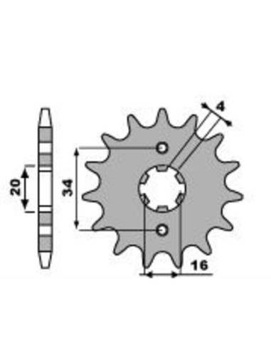 PBR Steel Standard Front Sprocket 263 - 428