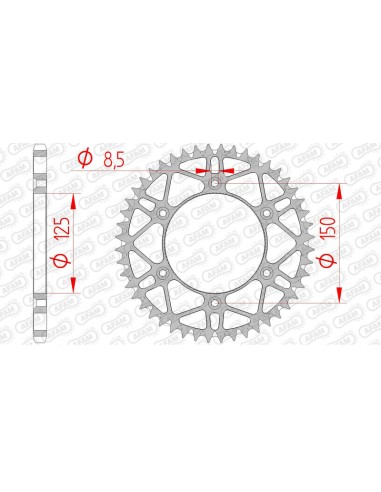 Pinion din oțel cu autocurățare AFAM 71304 - 520