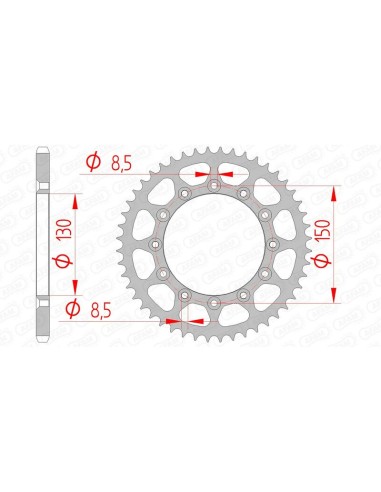 Pinion din oțel cu AFAM 12323 - 520