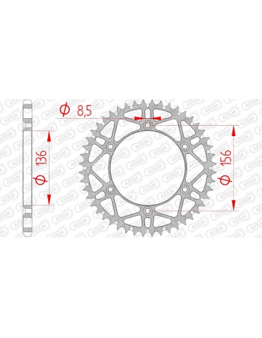 AFAM Steel Self-Cleaning Rear Sprocket 14206 - 520