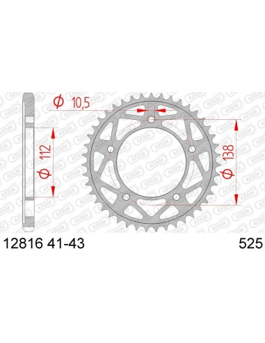 Pinion standard din oțel AFAM 12816 - 525