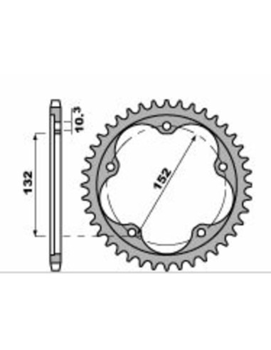 PBR Ultra-Light Aluminium Hard Anodized Rear Sprocket 4464 - 520