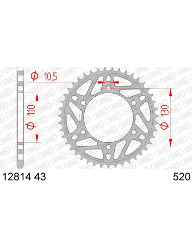 Pinion standard din oțel AFAM 12814 - 520