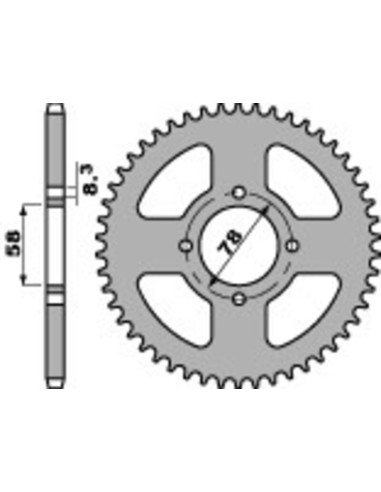 Pinion standard din oțel PBR 810 - 428