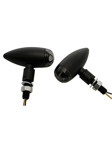 HIGHSIDER pro Micro-Bullet LED Indicator Black/Transparent E-Approved (Pair)