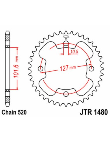 JT SPROCKETS Pinion standard din oțel...