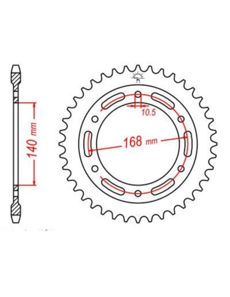 JT SPROCKETS Steel Standard Rear Sprocket 3 - 525