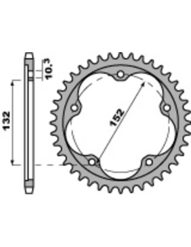 PBR Ultra-Light Aluminium Hard Anodized Rear Sprocket 4460 - 525