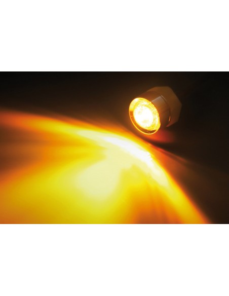 HIGHSIDER Pro Mono LED Indicator Body  Chrome / Lens Clear (Pair), Front & Rear