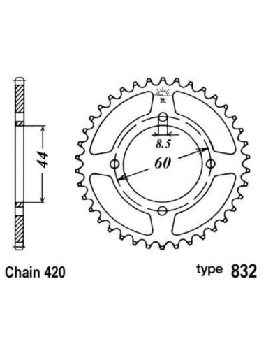 B1 Steel Standard Rear Sprocket - 420