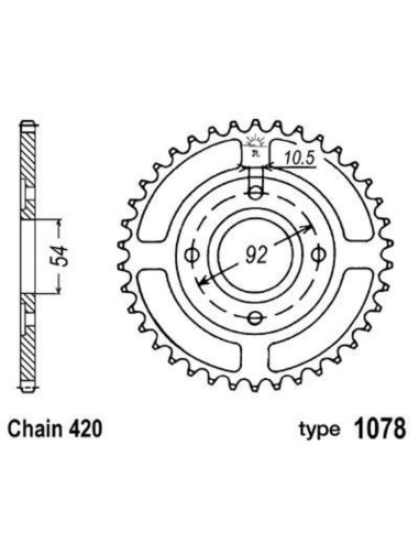 B1 Steel Standard Rear Sprocket - 420