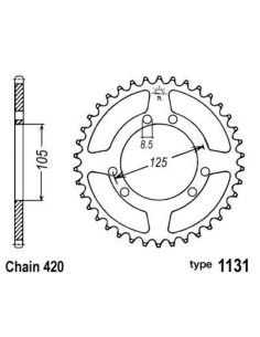 Pinion spate standard din...