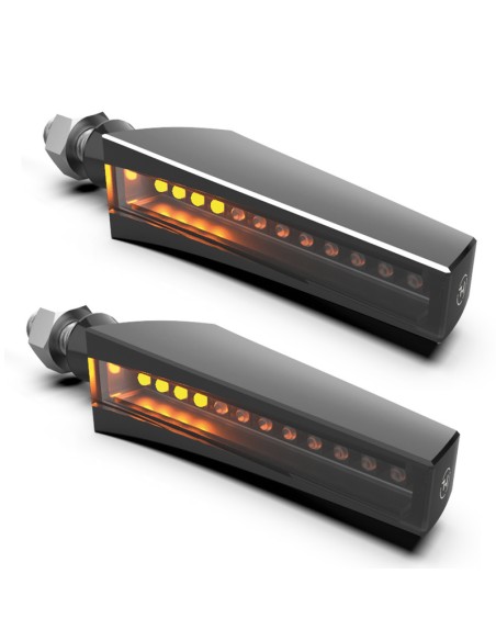HIGHSIDER LED Sequence Indicator STS 1, Black Housing, Tinted Glas
