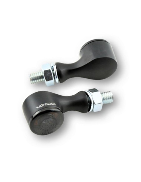 HIGHSIDER Pro Apollo Classic LED Indicator Body  Black / Lens Smoked (Pair), Front & Rear