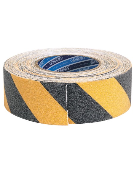 DRAPER Safety Grip Tape Black/Yellow 18m