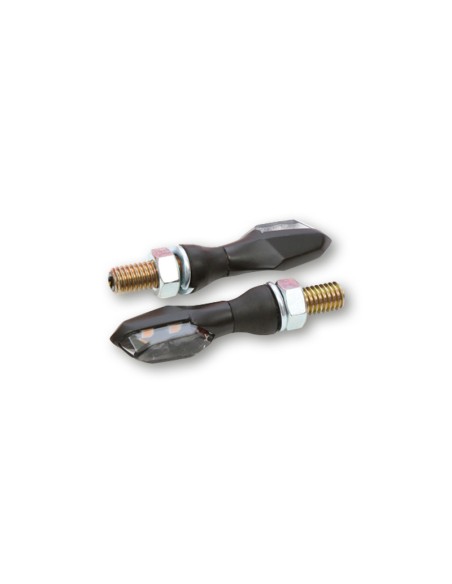 HIGHSIDER Pro Sonic-X2 LED Indicator Body  Black / Lens Smoked (Pair), Front & Rear